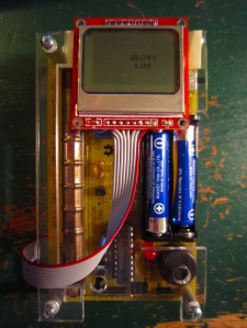 Geiger counter with display